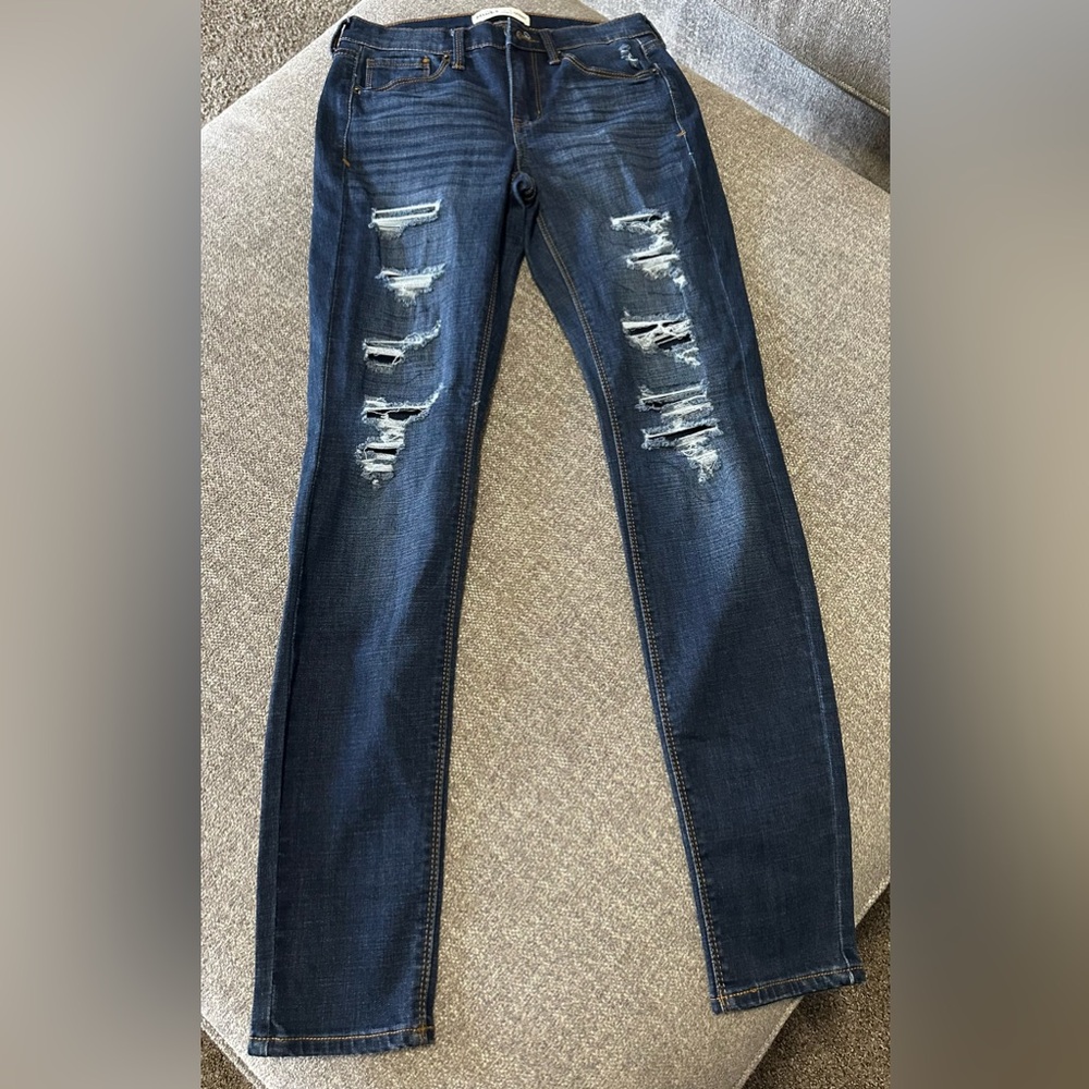 Mudd Flx Stretch Skinny Jeans Size 3/26W Distressed Pre-owned